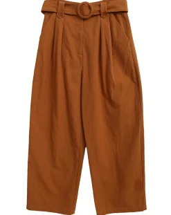 Hot See u Soon Pantalon en Coton & Lin Jeanne brique