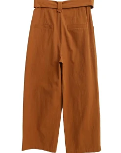 Hot See u Soon Pantalon en Coton & Lin Jeanne brique