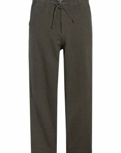 Hot Dockers Pantalon en Coton Bio Pull On imprimé pied-de-poule marron/bleu