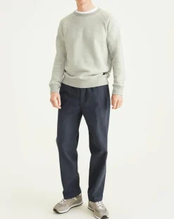 Online Dockers Pantalon en Coton Bio Pull On Tapered imprimé bleu marine