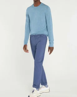 Homme Galeries Lafayette Pantalon en Coton stretch Kuflex bleu vintage