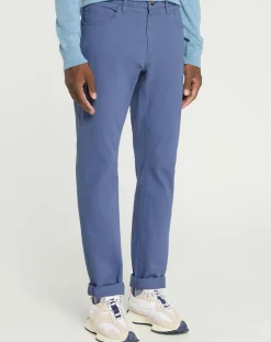 Homme Galeries Lafayette Pantalon en Coton stretch Kuflex bleu vintage