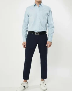 Hot Hackett London Pantalon en denim uni bleu
