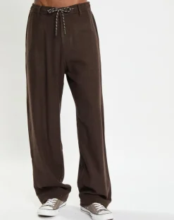 Clearance Marc O'Polo Pantalon en Laine mélangée Mossbo Manteco marron foncé