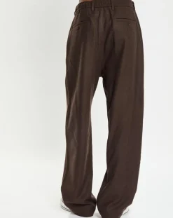 Clearance Marc O'Polo Pantalon en Laine mélangée Mossbo Manteco marron foncé