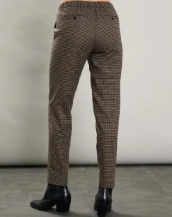 Clearance Hartford Pantalon en Laine mélangée Pixel marron/noir