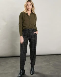 Femme Hartford Pantalon en Laine mélangée Party marron/gris