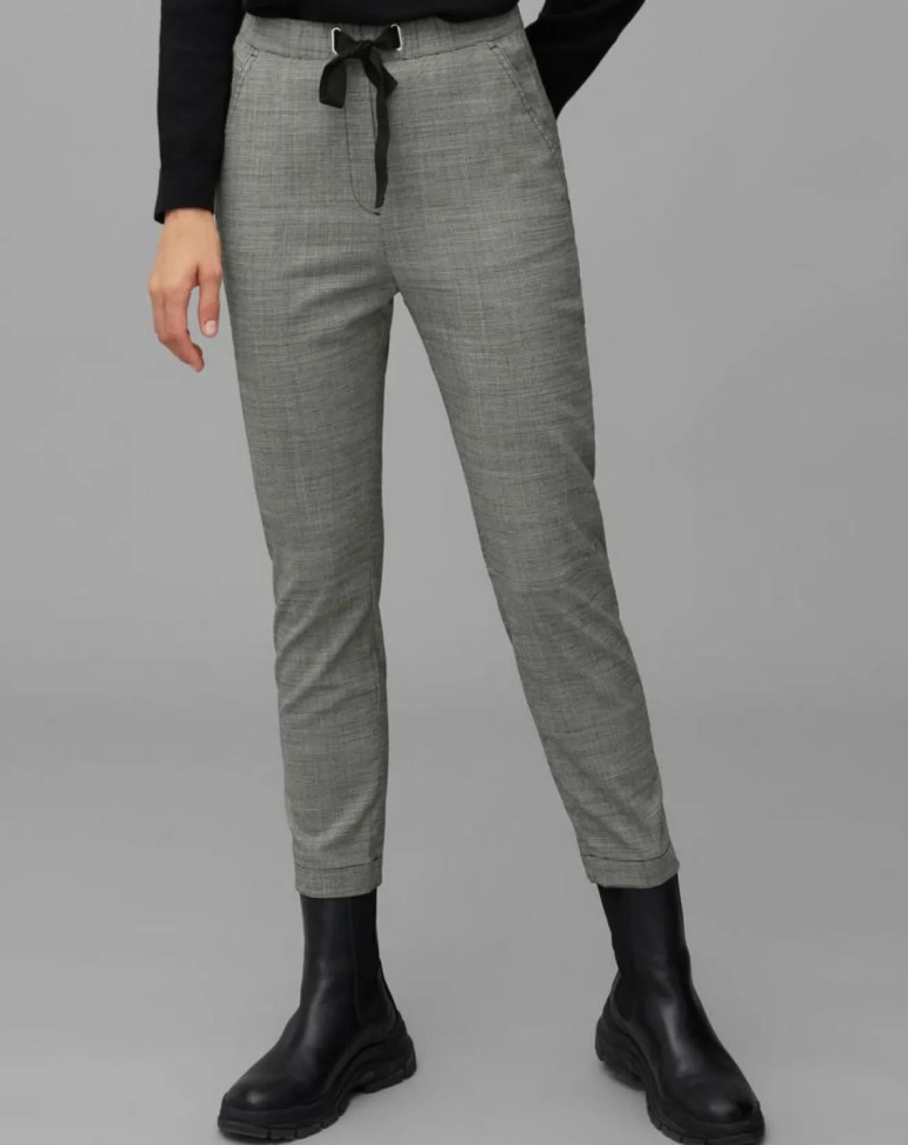 Best Marc O'Polo Pantalon en Laine mélangée Tapered Rygge gris