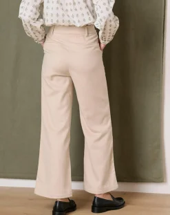 Hot Garance Paris Pantalon en Laine mélangée Toby beige