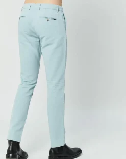 Homme Hackett London Pantalon en Lin mélangé Chino Slim Fit céladon