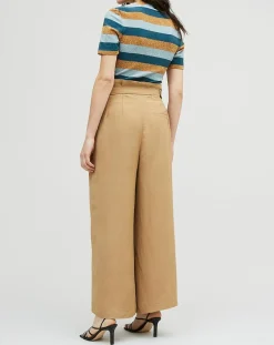 Femme Chloé Stora Pantalon en Lin mélangé Raby beige