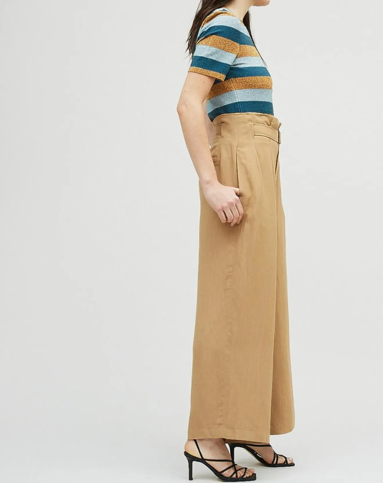 Femme Chloé Stora Pantalon en Lin mélangé Raby beige