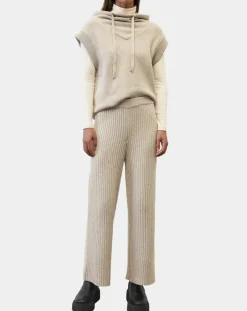 Online Marc O'Polo Pantalon en maille côtelée beige