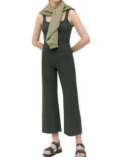 Outlet Marc O'Polo Pantalon en Maille Milano vert foncé