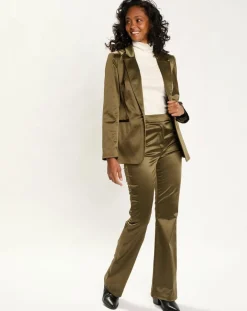 Femme Lauren Vidal Pantalon en Satin Moon bronze