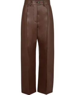 Femme Manoush Pantalon en simili Mamie marron