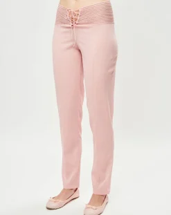 Femme La Perla Pantalon en Soie mélangée Garnet rose