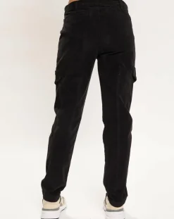 Clearance Lauren Vidal Pantalon en Velours Cargo noir