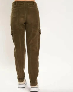 Best Lauren Vidal Pantalon en Velours Cargo vert