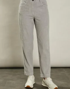 Discount Hartford Pantalon en Velours côtelé Pépite fumée