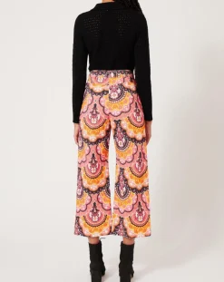 Femme Manoush Pantalon en Velours côtelé Fall imprimé rose/multicolore