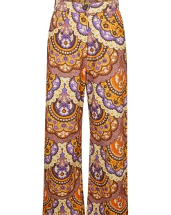 Femme Manoush Pantalon en Velours côtelé Fall imprimé violet/multicolore