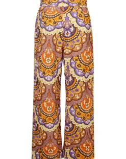 Femme Manoush Pantalon en Velours côtelé Fall imprimé violet/multicolore