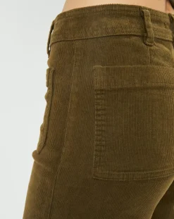 Sale Lauren Vidal Pantalon en Velours côtelé Pants kaki