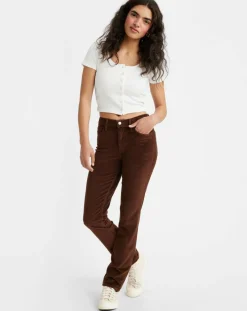 Outlet Levi's® Pantalon en Velours côtelé 724 High Rise marron