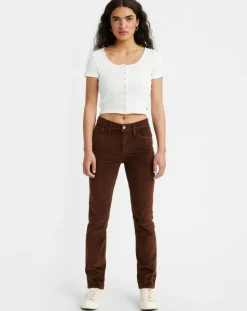 Outlet Levi's® Pantalon en Velours côtelé 724 High Rise marron