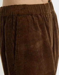 Clearance Marc O'Polo Pantalon en Velours côtelé à revers marron