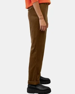 Clearance Marc O'Polo Pantalon en Velours côtelé à revers marron