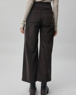 Outlet Lauren Vidal Pantalon en Velours côtelé Pants café