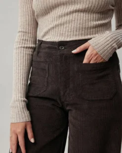 Outlet Lauren Vidal Pantalon en Velours côtelé Pants café