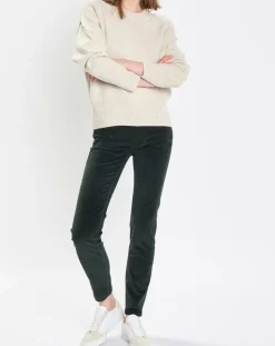 Femme Marc O'Polo Pantalon en Velours côtelé Lulea vert foncé