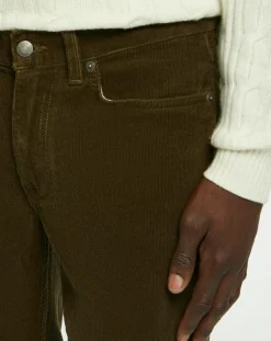 Homme Gant Pantalon en Velours côtelé kaki