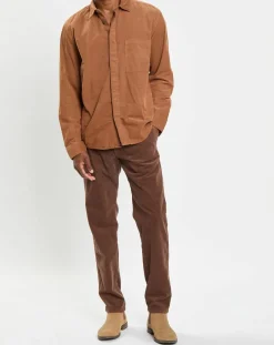 Hot Marc O'Polo Pantalon en Velours côtelé Osby stretch marron