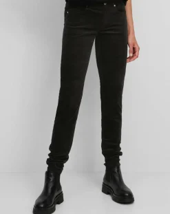 Online Marc O'Polo Pantalon en Velours de coton bio Slim Mavas noir