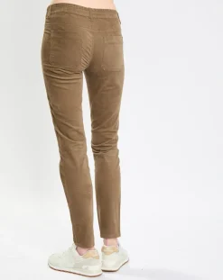 Marc O'Polo Pantalon en Velours de coton bio Slim Mavas marron