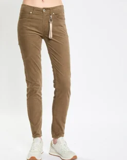 Marc O'Polo Pantalon en Velours de coton bio Slim Mavas marron