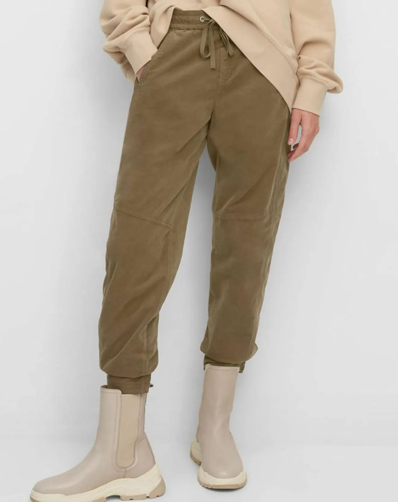 Best Marc O'Polo Pantalon en Velours de coton Milleraies kaki