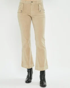Discount Lauren Vidal Pantalon en Velours Elsa stone