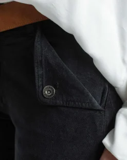 Lauren Vidal Pantalon en Velours Elsa noir