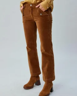 Femme Lauren Vidal Pantalon en Velours Elsa cigare