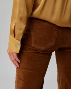 Femme Lauren Vidal Pantalon en Velours Elsa cigare