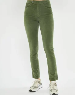 Hot Lauren Vidal Pantalon en Velours Pants vert