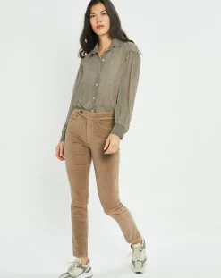 Femme Lauren Vidal Pantalon en Velours Pants seigle