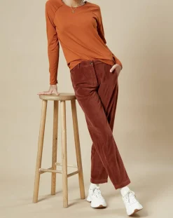 New Hartford Pantalon en Velours Perfect cacao