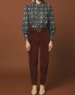 New Hartford Pantalon en Velours Perfect cacao