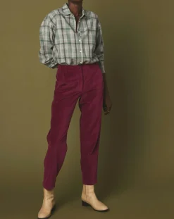 Femme Hartford Pantalon en Velours Perfect magenta